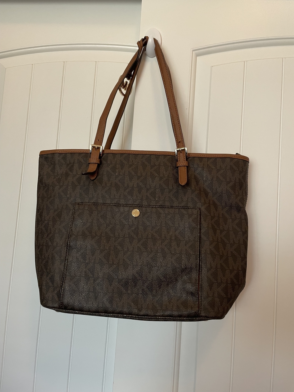 Michael Kors Brown Monogram Tote Bag